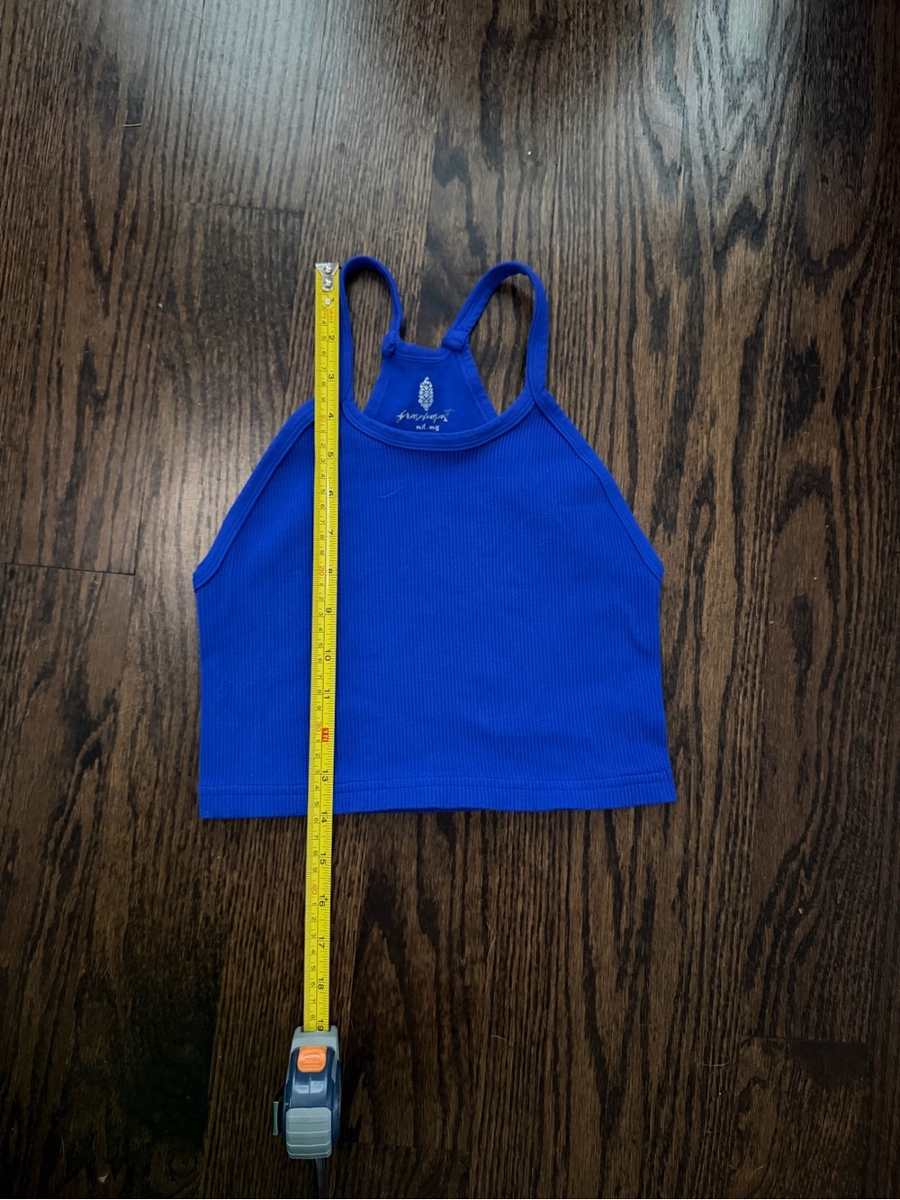 FP Movement Blue Ribbed Crop Tank - Picture 7 of 11